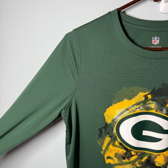 NFL Green Bay Packers Performance Top Boys Large Long Sleeve Crewneck Gameday - Picture 3 of 9